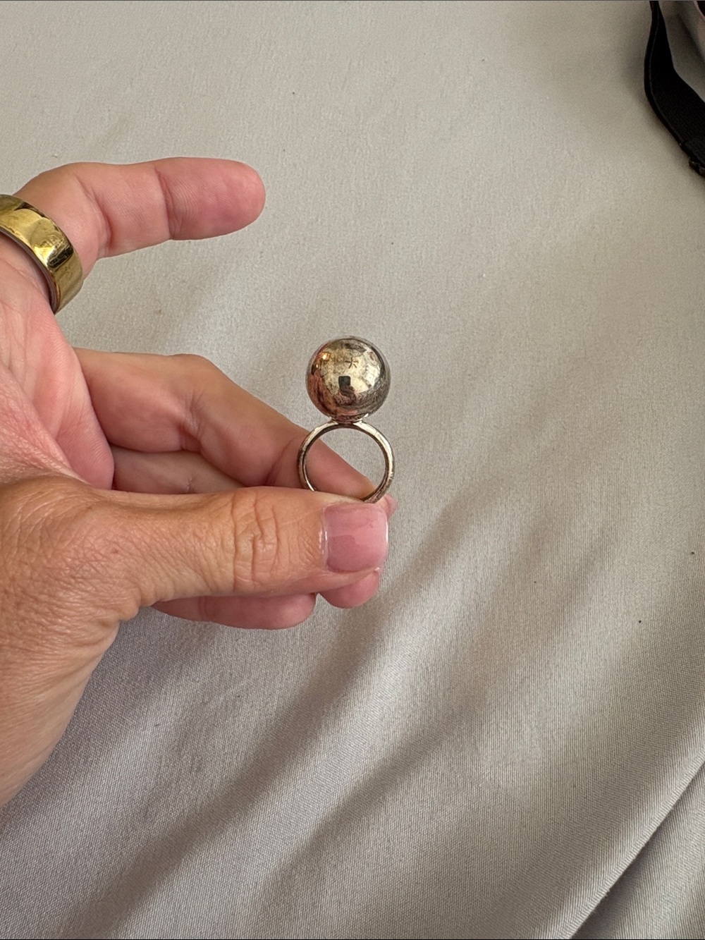 Tiffany & Co.  Sterling Silver Ball Statement Ring